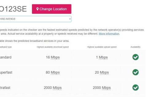 Broadband Speeds