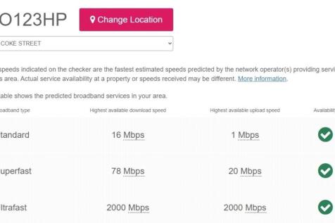 Broadband Speeds