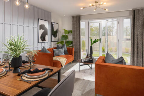 Inside view 3 bedroom Norbury lounge with French doors