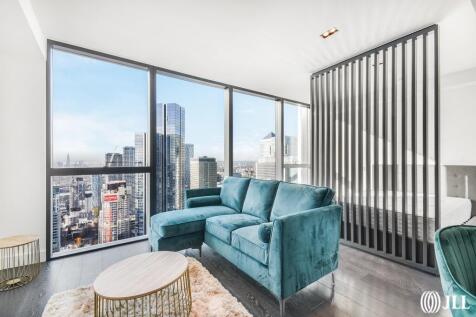 A furnished studio apartment in Amory Tower offering west-facing views towards London's skyline. Residents benefit from exceptional amenities including a 24-hour concierge, gym and spa facilities, pri