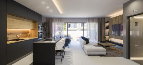 Lounge and kitchen