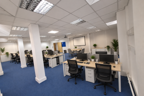 AI-generated visual showing how vacant office 1.08 could look