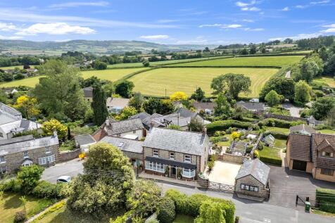 Drone view of property