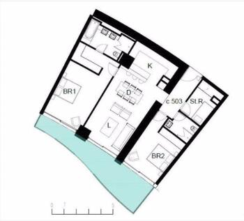 2 Bedroom Floor Plan
