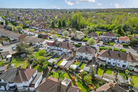 Aerial view towards Displey's Wood