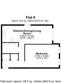 FLAT 6 1 NORTH STREET FLOOR PLAN 2D