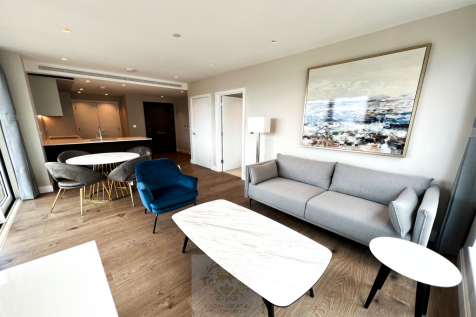 LUXURIOUS one-bedroom apartment in a newly built Juniper Gardens building, part of the Oval Village development, SE11. The property comprises a double bedroom, an open-concept living area with a large