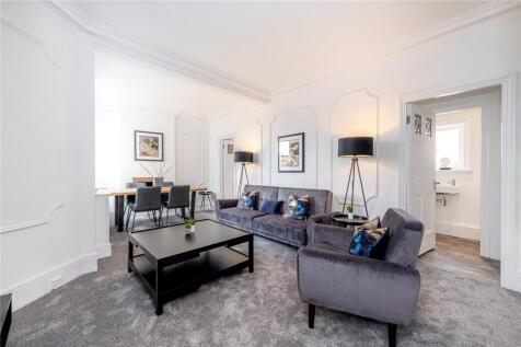 An elegant and highly sought-after period mansion block with lift access, moments from Regent's Park, this exceptional larger-than-average one-bedroom apartment combines timeless character with contem