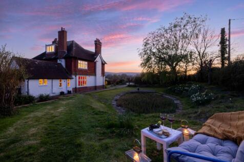 Pond side at twilight 