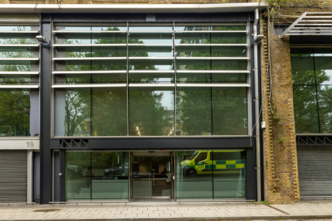 The front of an arch.