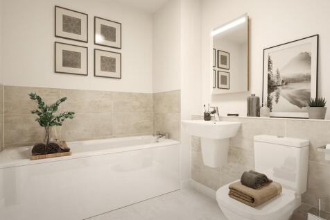 A modern family bathroom with energy saving fixtures