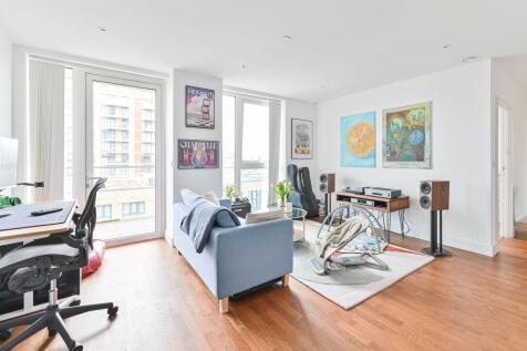 ZERO DEPOSIT AVAILABLE. LONG LET. Bright and well finished 2 bedroom flat boasting an inviting living area with a modern open plan kitchen featuring fitted appliances, an airy balcony with river views