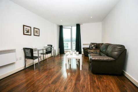 Well presented two bedroom upper floor apartment in Orion Building. Property is furnished to high standard, open plan kitchen/living room with integrated appliances in the kitchen and balcony. Two dou