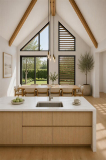 CGI View to garden from kitchen