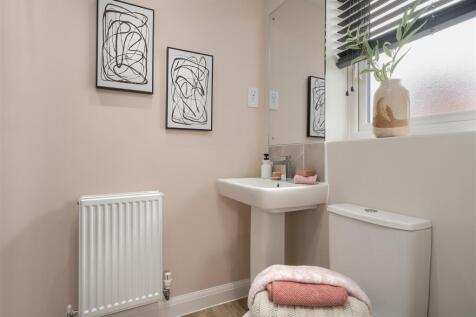 Internal view of the Maidstone en suite bathroom. 3 bed home.