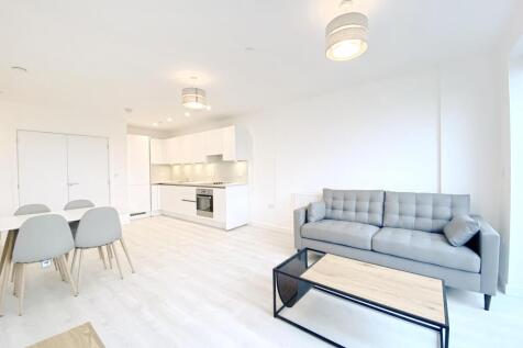 Modern 1 bed 1 bath apartment at Western Circus. Spacious living room, open plan kitchen, with a private balcony. Comes furnished. Resident communal landscaped gardens, outdoor space, supermarket and