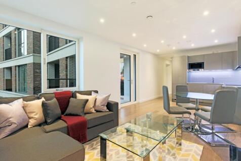 One bed apartment in Baldwin Point, Elephant Park SE17. Comprising a modern, fully fitted kitchen with integrated appliances and a charming living space with full height windows opening to a south-wes