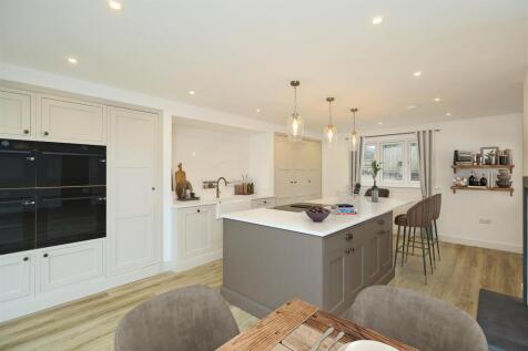 Chefs Island in kitchen staged virtually