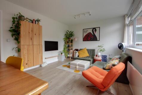 The open plan living and dining room