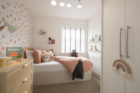 Internal shot of the single bedroom in the hadley show home