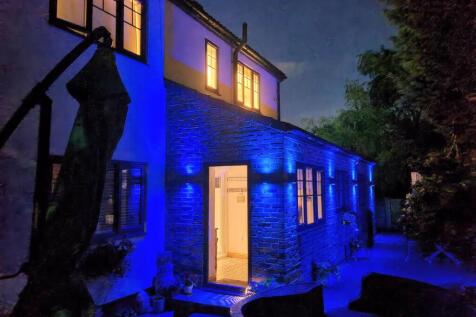 Front of house lit up