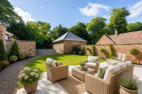 Garden & Garage. CGI-enhanced