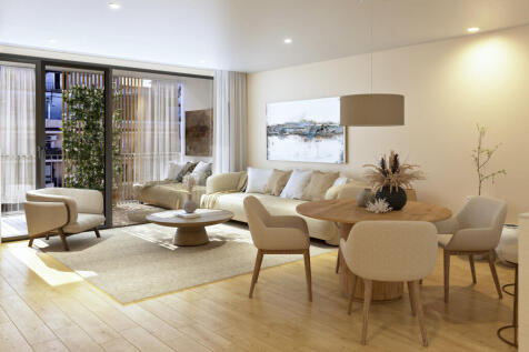 Living area with direct balcony access