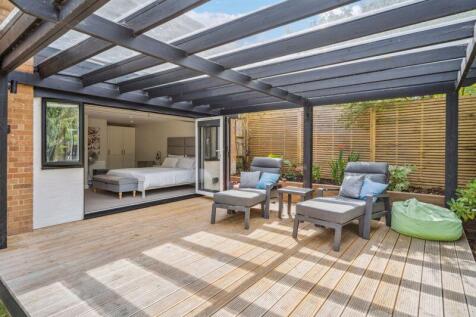 Decked terrace from bedroom