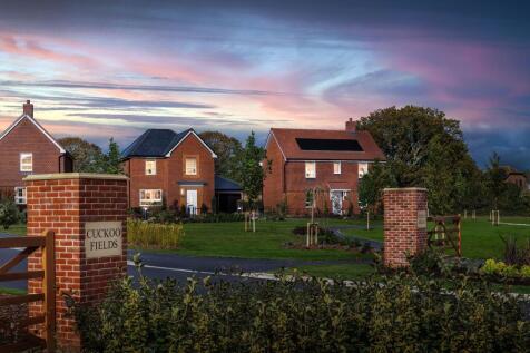 Dusk street scene at Cuckoo Fields