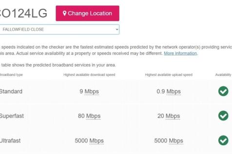 Broadband Speeds