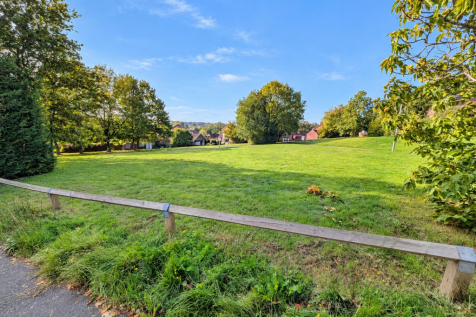 Sunny Suburban Park with Wooden Rail.png