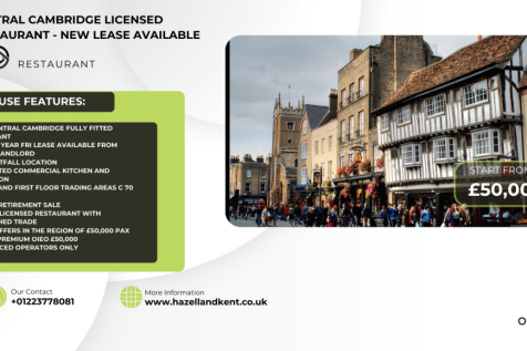 Restaurant for sale Bridge Street, Cambridge CB1