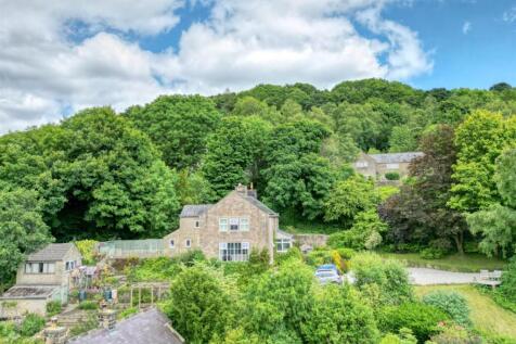 Drone shot - side of the home, gardens and drivewa