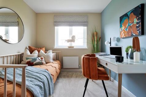 Can fit a couple bed or dress with a home office space