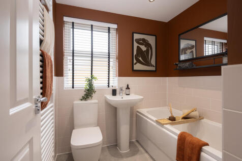 internal shot of the main bathroom in hadley show home