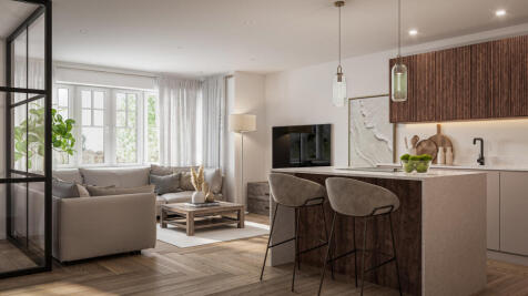 CGI kitchen / living room