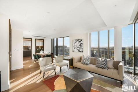 A brand-new luxury three-bedroom duplex penthouse apartment with balcony in a secure development in Kensington.
