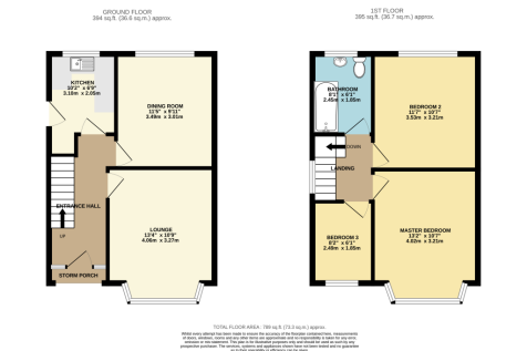 Floorplan - 93 Sanringham Road, Bredbury, Stock...