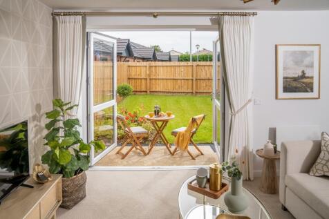 Show home living room and garden