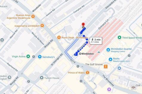 Map to Wimbledon station.JPG