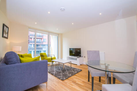 Two bed apartment with balcony looking right onto the Limehouse cut