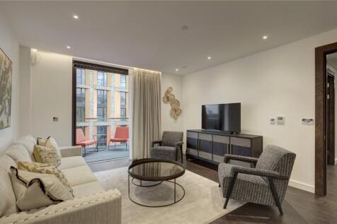 An impressive interior designed 1,123 Sq Ft three double-bedroom, two-bathroom apartment located in Thornes House forming part of The Residence Collection in Nine Elms on London’s iconic South Bank.
