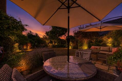 Twilight rear garden - AI