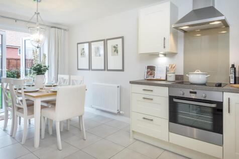 Open-plan kitchen diner with French doors