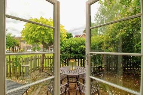 View from French doors, showing residents&#39; green