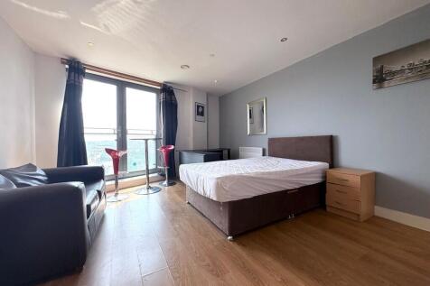 A stylish furnished studio apartment located on the fifth floor of Echo Central Two, just a short walk from Leeds city centre. The property features an open-plan living space, a fitted kitchen with in