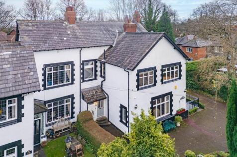 The Lodge is an impressive and historic semi-detached residence dating back to around 1845, tucked away in one of Broughton Park’s most prestigious cul-de-sacs.
