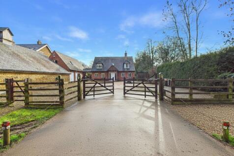Driveway with electric gates