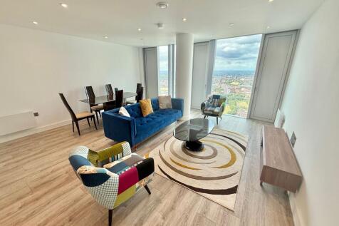 A breathtaking three bedroom apartment situated within the Three60 buildings cylindrical design, offering breath-taking views of Manchester.