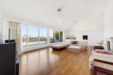 An exceptional duplex penthouse spanning approximately 2,812 sq ft across the sixth and seventh floors, offering three bedrooms, three bathrooms, two reception rooms, and spectacular river and skyline